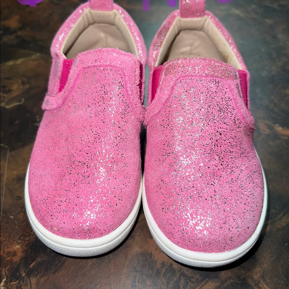 Pink glitter Monkey Feet Slides